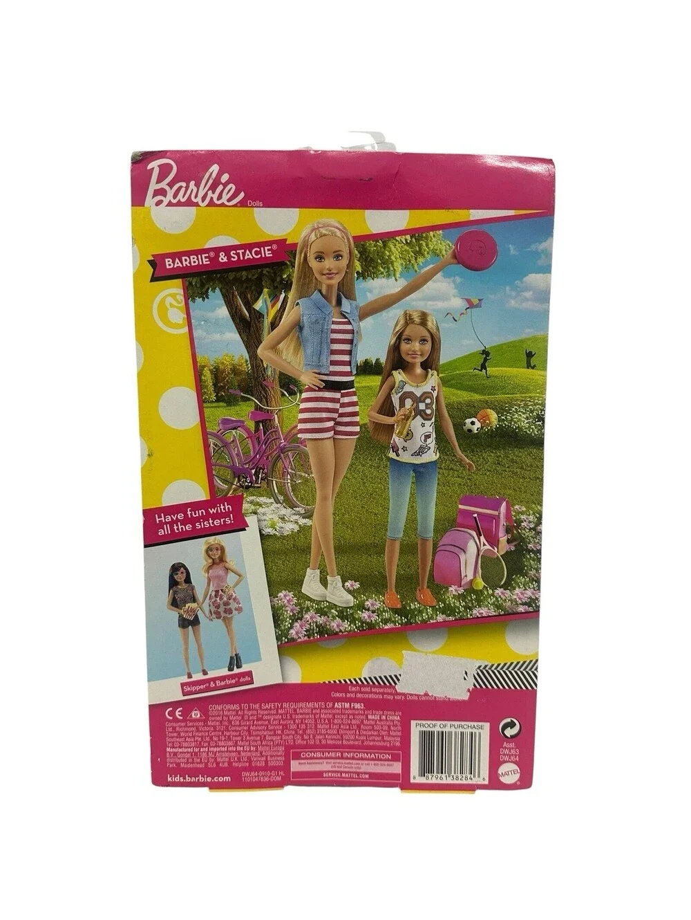 Barbie And Stacie Outdoor Fun DWJ64 New in BOX NRFB